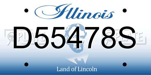 D55478S Illinois License Plate