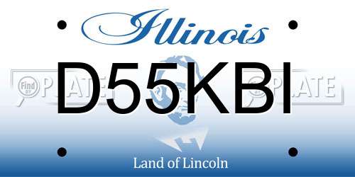 D55KBI Illinois License Plate