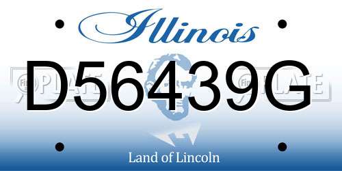 D56439G Illinois License Plate