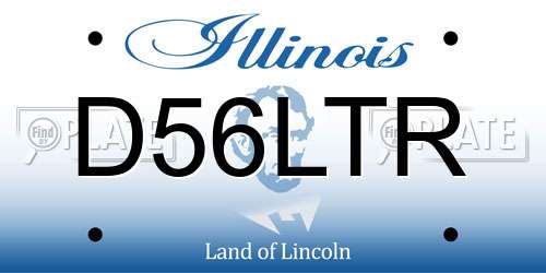 D56LTR Illinois License Plate