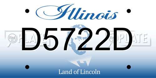 D5722D Illinois License Plate