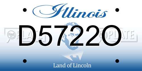 D5722O Illinois License Plate