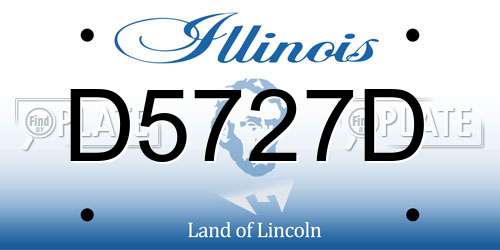 D5727D Illinois License Plate