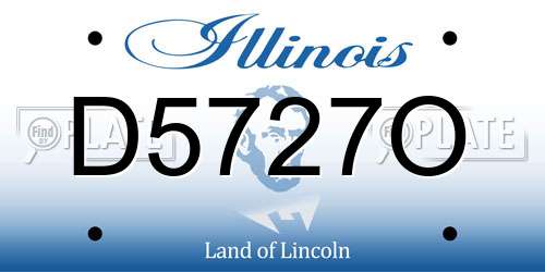 D5727O Illinois License Plate