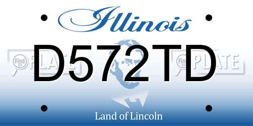 D572TD Illinois License Plate