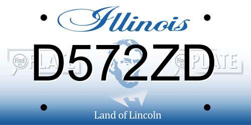 D572ZD Illinois License Plate