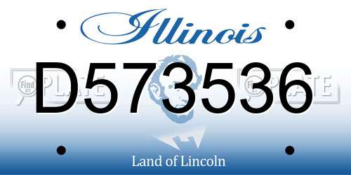 D573536 Illinois License Plate