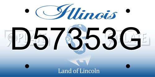 D57353G Illinois License Plate