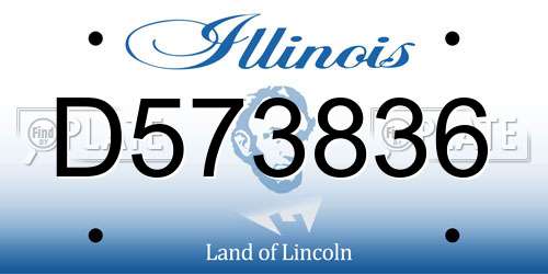D573836 Illinois License Plate