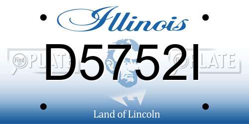 D5752I Illinois License Plate