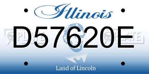 D57620E Illinois License Plate
