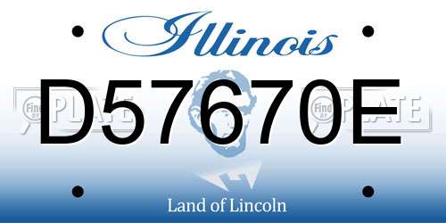 D57670E Illinois License Plate