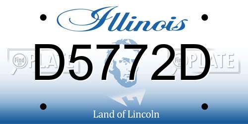 D5772D Illinois License Plate