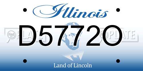 D5772O Illinois License Plate