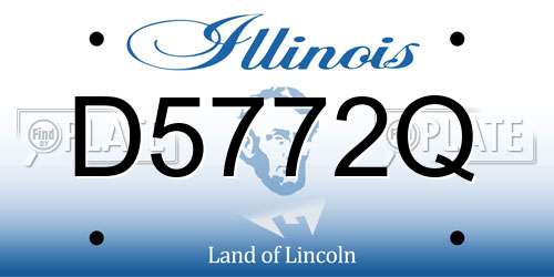 D5772Q Illinois License Plate