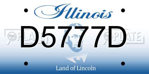 D5777D Illinois License Plate