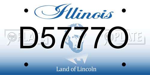 D5777O Illinois License Plate
