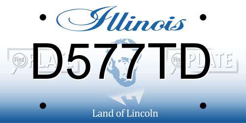 D577TD Illinois License Plate