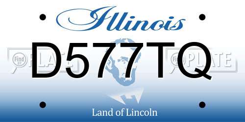 D577TQ Illinois License Plate