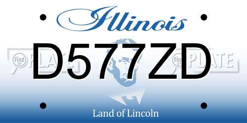 D577ZD Illinois License Plate