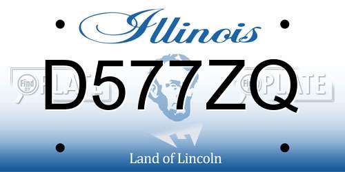 D577ZQ Illinois License Plate