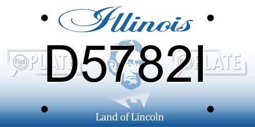 D5782I Illinois License Plate