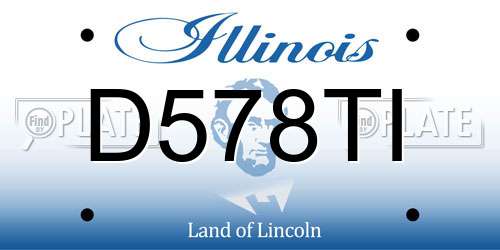 D578TI Illinois License Plate