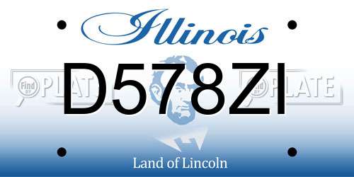 D578ZI Illinois License Plate