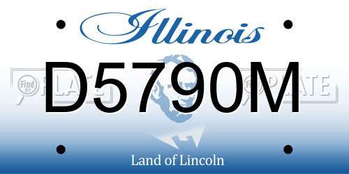 D5790M Illinois License Plate