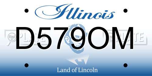 D579OM Illinois License Plate