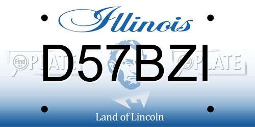 D57BZI Illinois License Plate