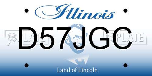 D57JGC Illinois License Plate