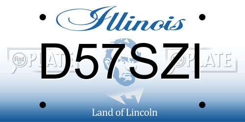 D57SZI Illinois License Plate