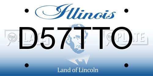D57TTO Illinois License Plate