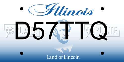 D57TTQ Illinois License Plate