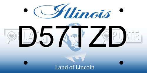 D57TZD Illinois License Plate