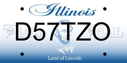D57TZO Illinois License Plate