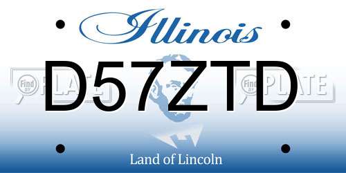 D57ZTD Illinois License Plate