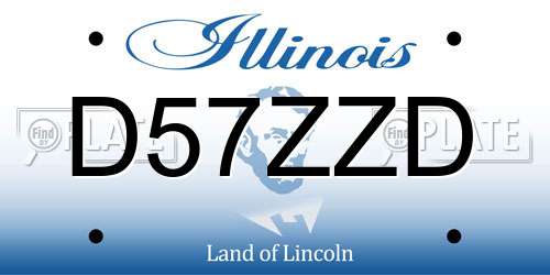 D57ZZD Illinois License Plate