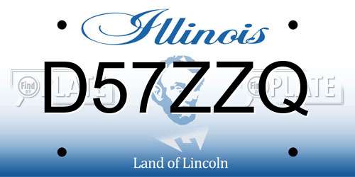D57ZZQ Illinois License Plate