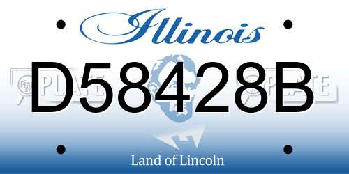 D58428B Illinois License Plate
