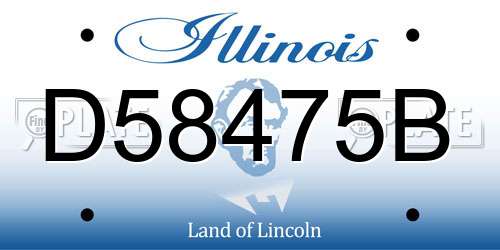 D58475B Illinois License Plate