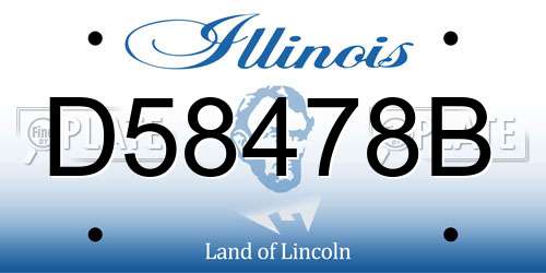 D58478B Illinois License Plate
