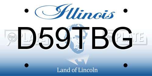 D59TBG Illinois License Plate