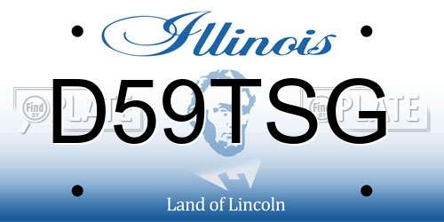 D59TSG Illinois License Plate
