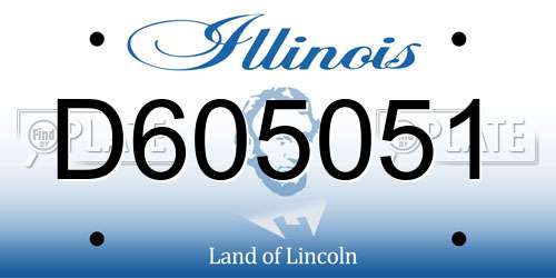 D605051 Illinois License Plate