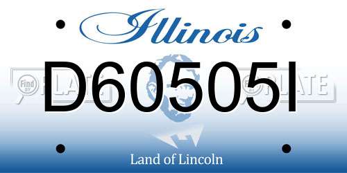 D60505I Illinois License Plate
