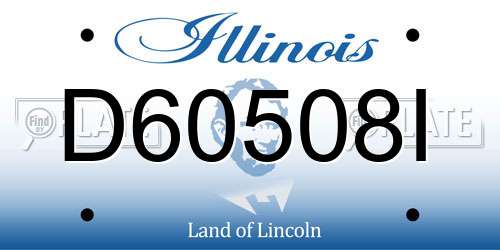 D60508I Illinois License Plate
