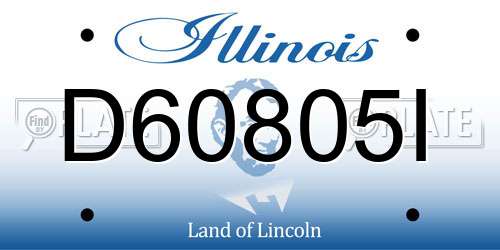 D60805I Illinois License Plate