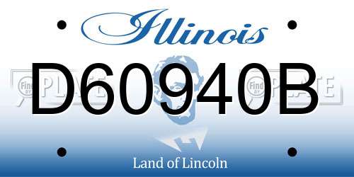 D60940B Illinois License Plate